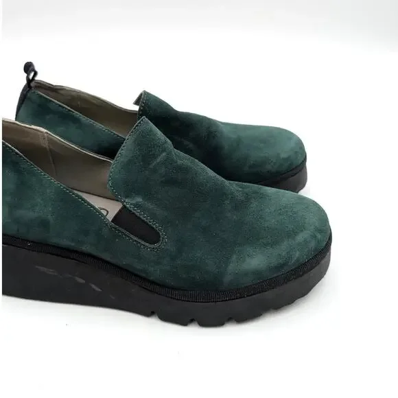 Fly London Pece Wedge Loafer Shoes Women's Forest Green Size US6.5 EU37a - Picture 12 of 15